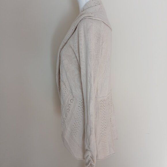 Anthropologie Knitted & Knotted Draped Open Front Cardigan Size Medium - Picture 3 of 8